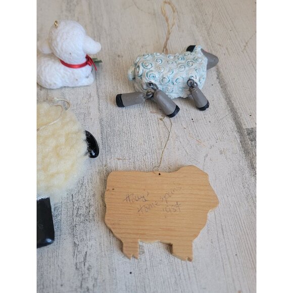 Variety sheep lamb ornament Xmas set Farm decor - Picture 8 of 8